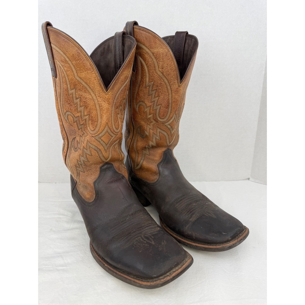 Ariat Sport Western Boots Mens 12D Brown Leather Square Toe Cowboy 10029691